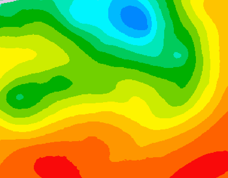 GDPS 500 millibar geopotential height 066 hour forecast chart for Canada based on 2026/07/08 1200Z data