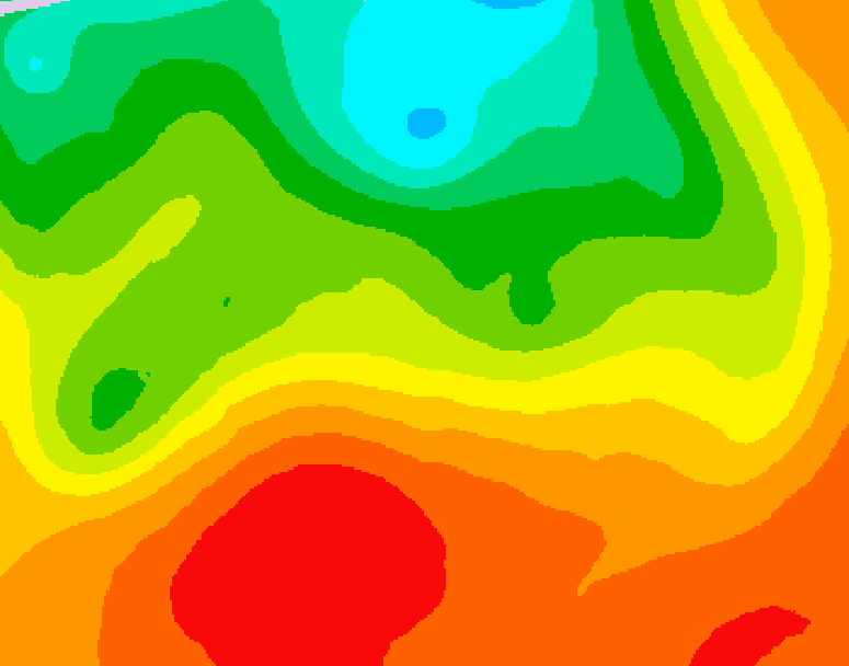 GDPS 500 millibar geopotential height 102 hour forecast chart for Canada based on 2026/07/08 1200Z data