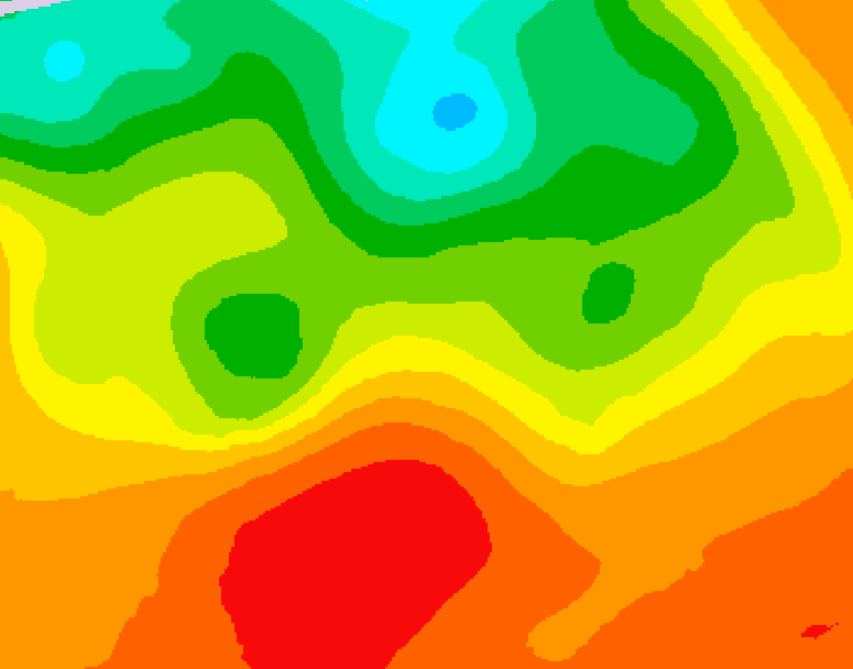 GDPS 500 millibar geopotential height 126 hour forecast chart for Canada based on 2026/07/08 1200Z data