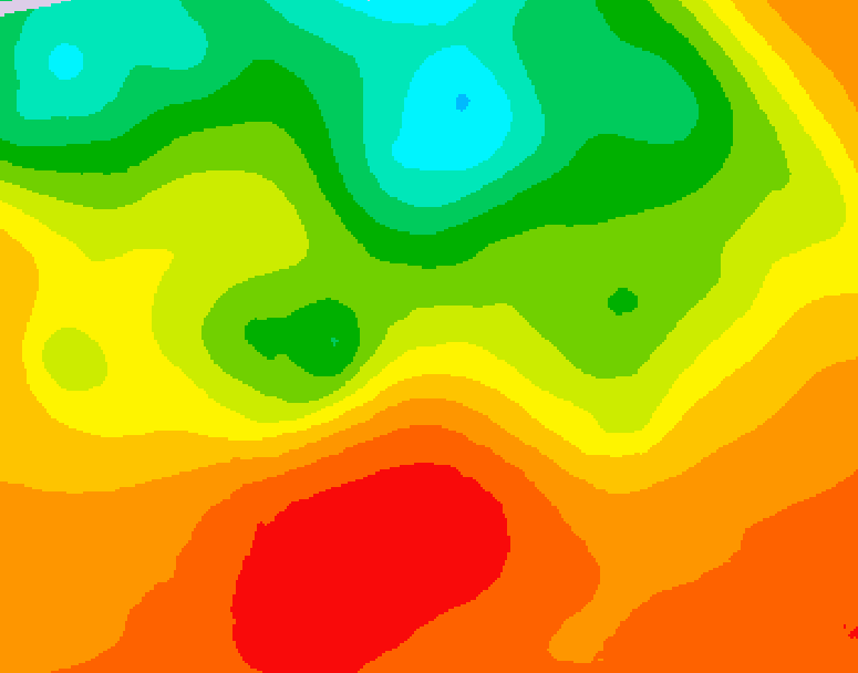 GDPS 500 millibar geopotential height 132 hour forecast chart for Canada based on 2026/07/08 1200Z data