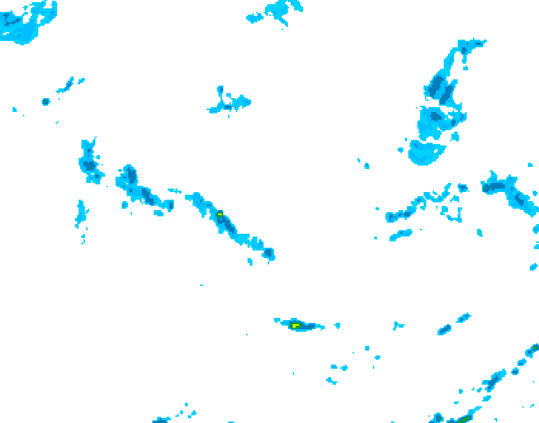 GDPS precipitation 228 hour forecast chart for Canada based on 2026/07/08 0000Z data