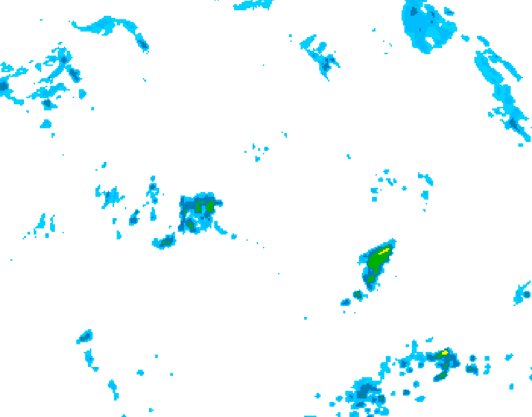 GDPS precipitation 126 hour forecast chart for Canada based on 2026/07/08 1200Z data