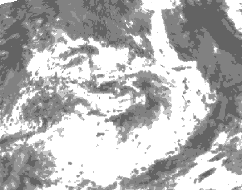 GDPS total cloud 096 hour forecast chart for Canada based on 2026/07/08 0000Z data