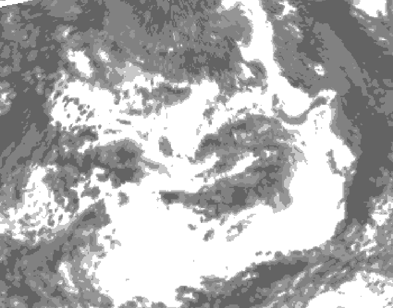 GDPS total cloud 108 hour forecast chart for Canada based on 2026/07/08 0000Z data