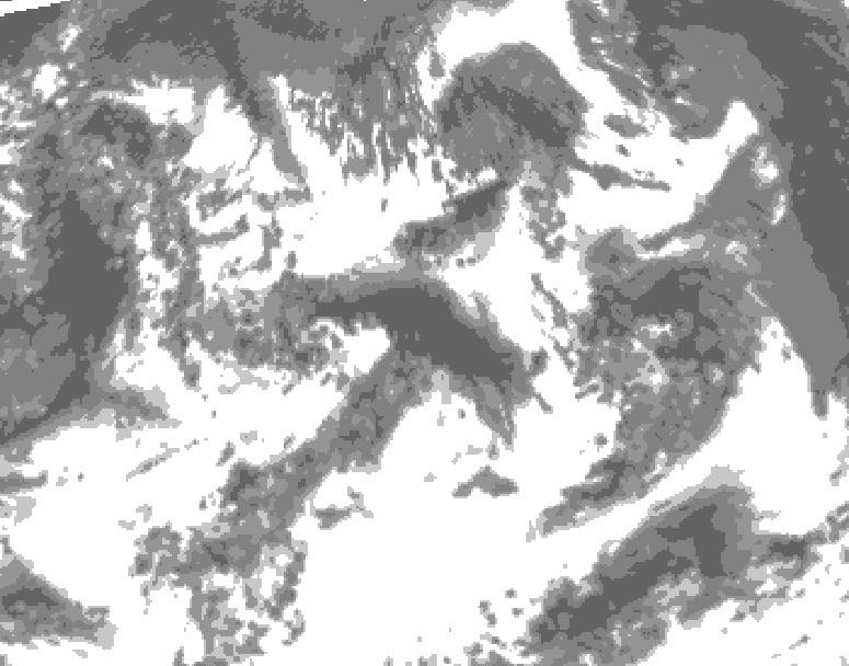 GDPS total cloud 144 hour forecast chart for Canada based on 2026/07/08 0000Z data