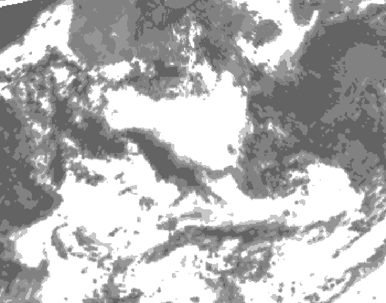 GDPS total cloud 228 hour forecast chart for Canada based on 2026/07/08 0000Z data