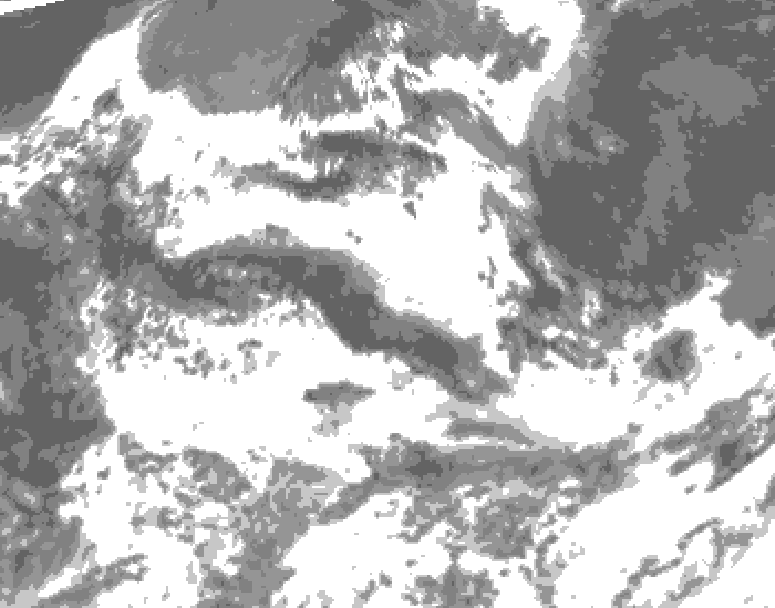 GDPS total cloud 240 hour forecast chart for Canada based on 2026/07/08 0000Z data