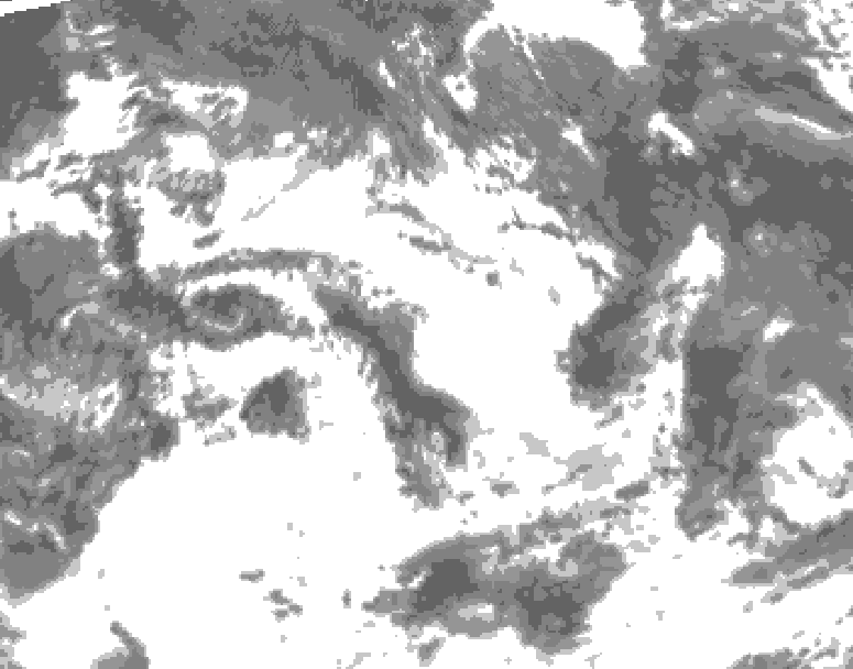 GDPS total cloud 054 hour forecast chart for Canada based on 2026/07/08 1200Z data