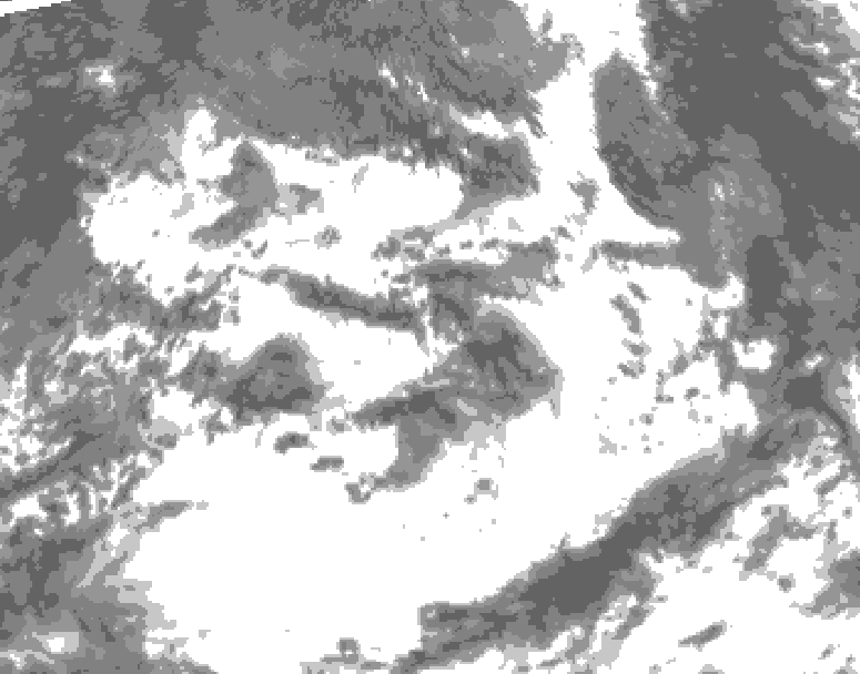 GDPS total cloud 078 hour forecast chart for Canada based on 2026/07/08 1200Z data
