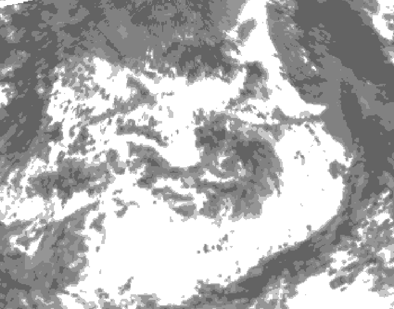 GDPS total cloud 090 hour forecast chart for Canada based on 2026/07/08 1200Z data