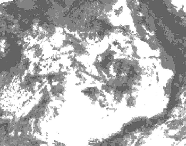 GDPS total cloud 102 hour forecast chart for Canada based on 2026/07/08 1200Z data