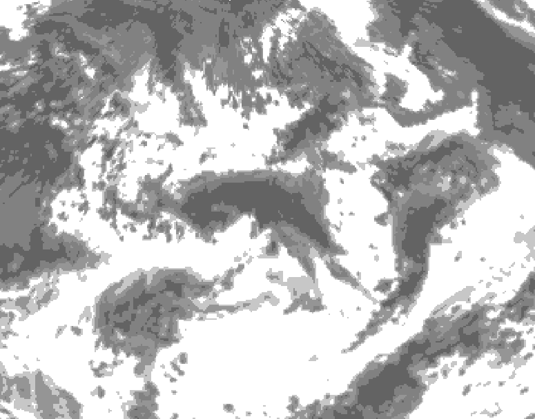 GDPS total cloud 138 hour forecast chart for Canada based on 2026/07/08 1200Z data