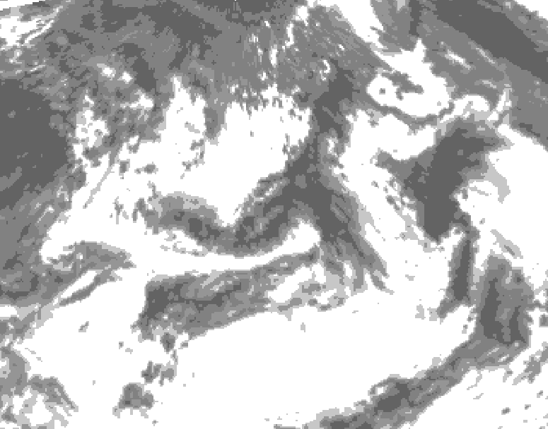 GDPS total cloud 150 hour forecast chart for Canada based on 2026/07/08 1200Z data