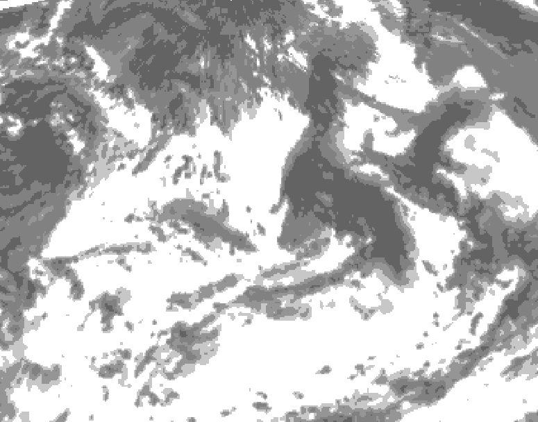 GDPS total cloud 162 hour forecast chart for Canada based on 2026/07/08 1200Z data