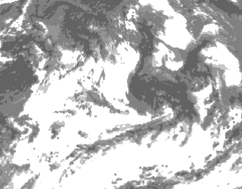 GDPS total cloud 168 hour forecast chart for Canada based on 2026/07/08 1200Z data