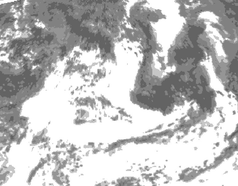 GDPS total cloud 180 hour forecast chart for Canada based on 2026/07/08 1200Z data