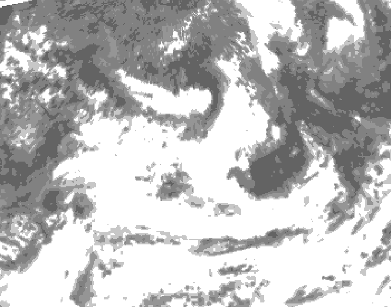 GDPS total cloud 198 hour forecast chart for Canada based on 2026/07/08 1200Z data