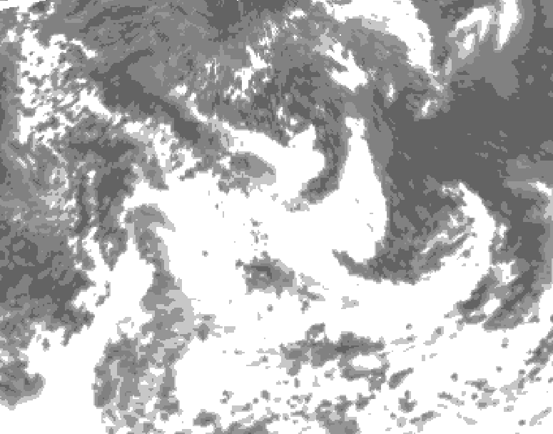GDPS total cloud 210 hour forecast chart for Canada based on 2026/07/08 1200Z data