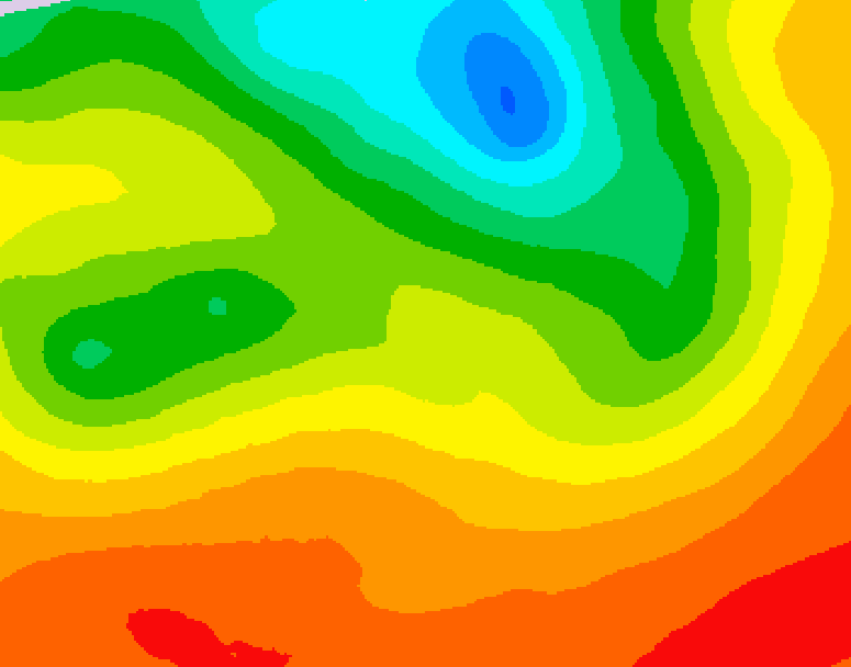 GDPS 500 millibar geopotential height 048 hour forecast chart for Canada based on 2026/07/09 0000Z data