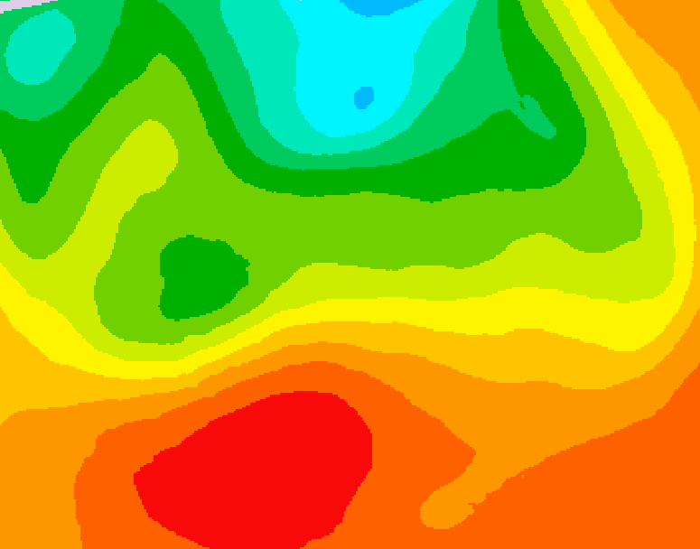 GDPS 500 millibar geopotential height 096 hour forecast chart for Canada based on 2026/07/09 0000Z data