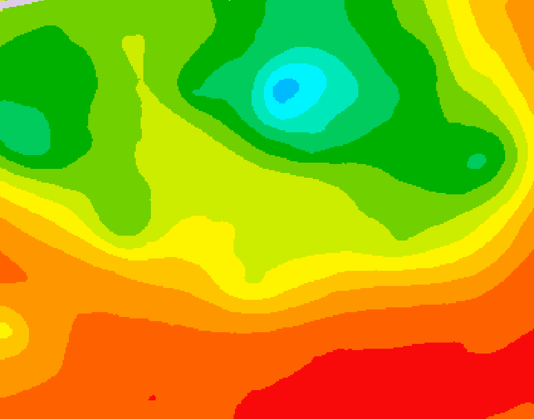 GDPS 500 millibar geopotential height 216 hour forecast chart for Canada based on 2026/07/09 0000Z data