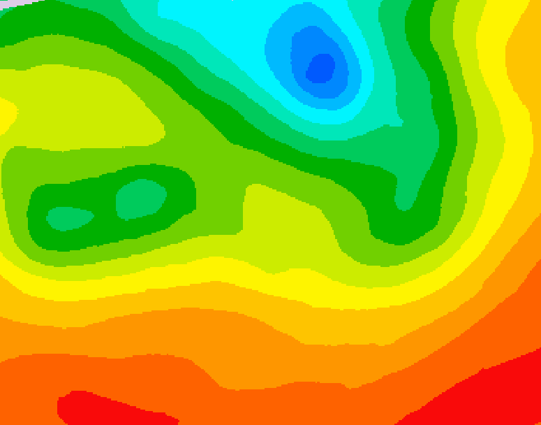 GDPS 500 millibar geopotential height 030 hour forecast chart for Canada based on 2026/07/09 1200Z data