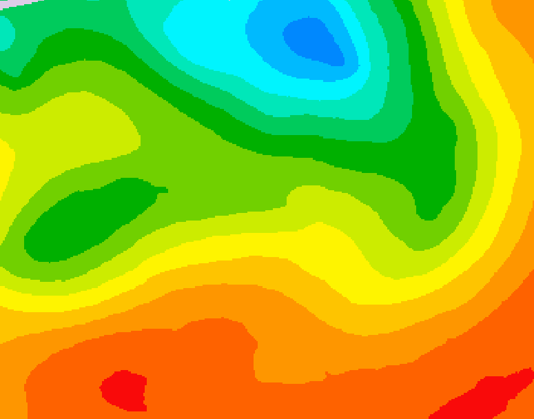 GDPS 500 millibar geopotential height 048 hour forecast chart for Canada based on 2026/07/09 1200Z data