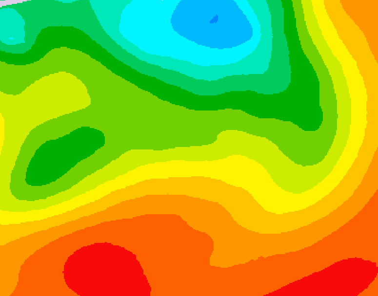 GDPS 500 millibar geopotential height 054 hour forecast chart for Canada based on 2026/07/09 1200Z data