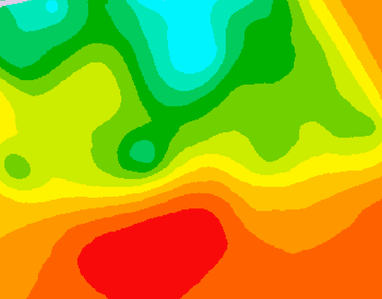 GDPS 500 millibar geopotential height 102 hour forecast chart for Canada based on 2026/07/09 1200Z data