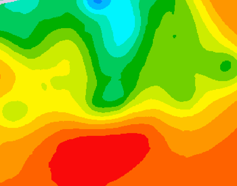 GDPS 500 millibar geopotential height 114 hour forecast chart for Canada based on 2026/07/09 1200Z data