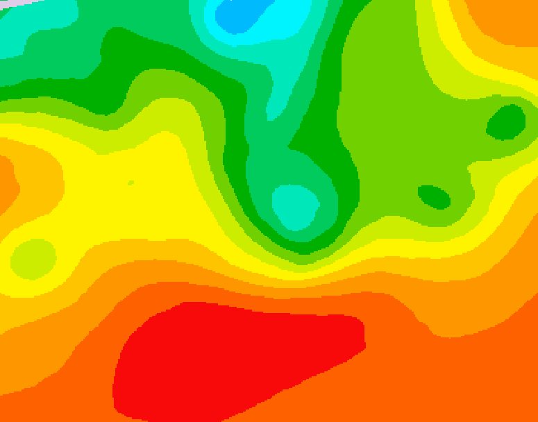 GDPS 500 millibar geopotential height 126 hour forecast chart for Canada based on 2026/07/09 1200Z data