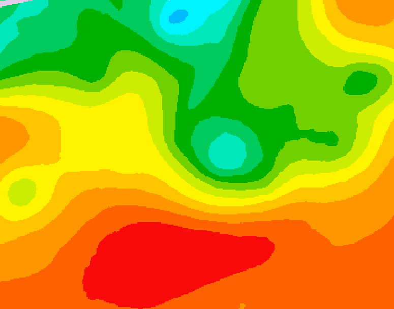 GDPS 500 millibar geopotential height 132 hour forecast chart for Canada based on 2026/07/09 1200Z data