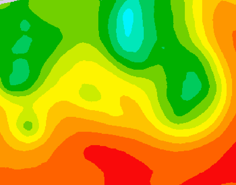 GDPS 500 millibar geopotential height 198 hour forecast chart for Canada based on 2026/07/09 1200Z data