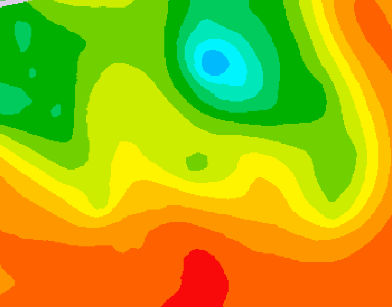 GDPS 500 millibar geopotential height 222 hour forecast chart for Canada based on 2026/07/09 1200Z data