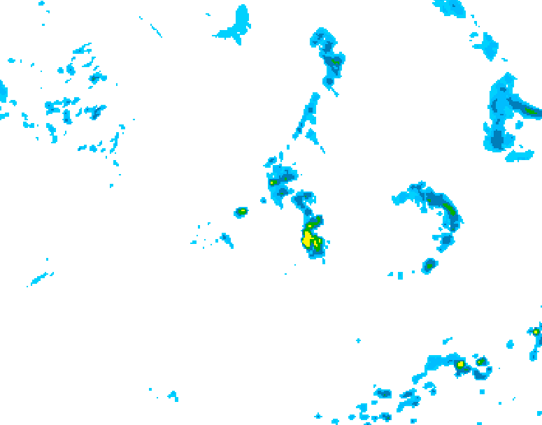 GDPS precipitation 114 hour forecast chart for Canada based on 2026/07/09 1200Z data
