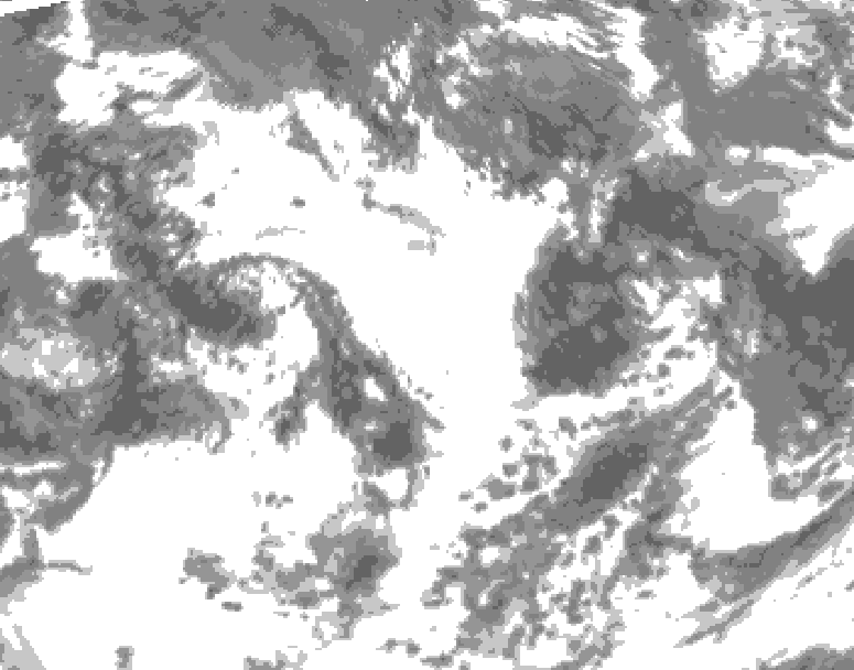 GDPS total cloud 024 hour forecast chart for Canada based on 2026/07/09 0000Z data
