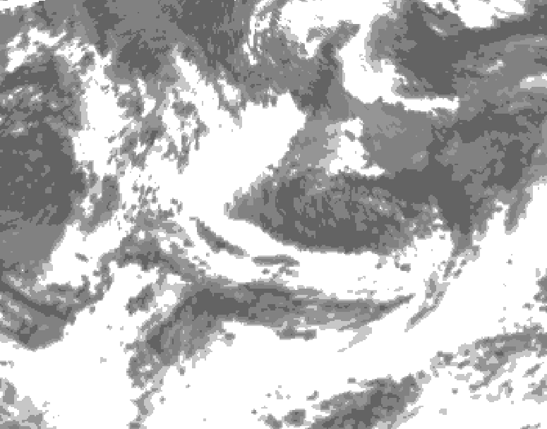 GDPS total cloud 156 hour forecast chart for Canada based on 2026/07/09 0000Z data