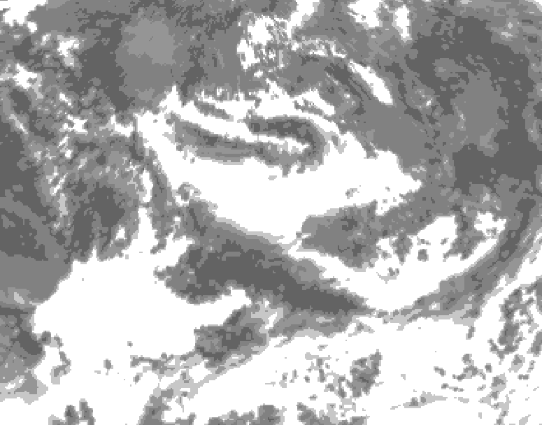 GDPS total cloud 204 hour forecast chart for Canada based on 2026/07/09 0000Z data