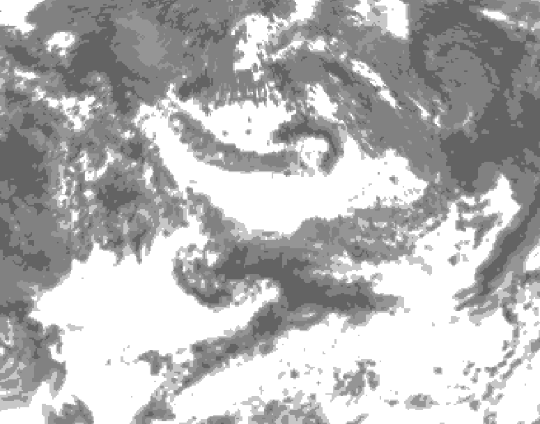 GDPS total cloud 210 hour forecast chart for Canada based on 2026/07/09 0000Z data