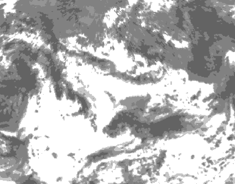 GDPS total cloud 228 hour forecast chart for Canada based on 2026/07/09 0000Z data