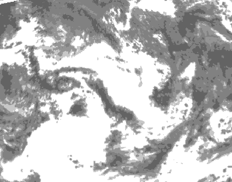GDPS total cloud 030 hour forecast chart for Canada based on 2026/07/09 1200Z data