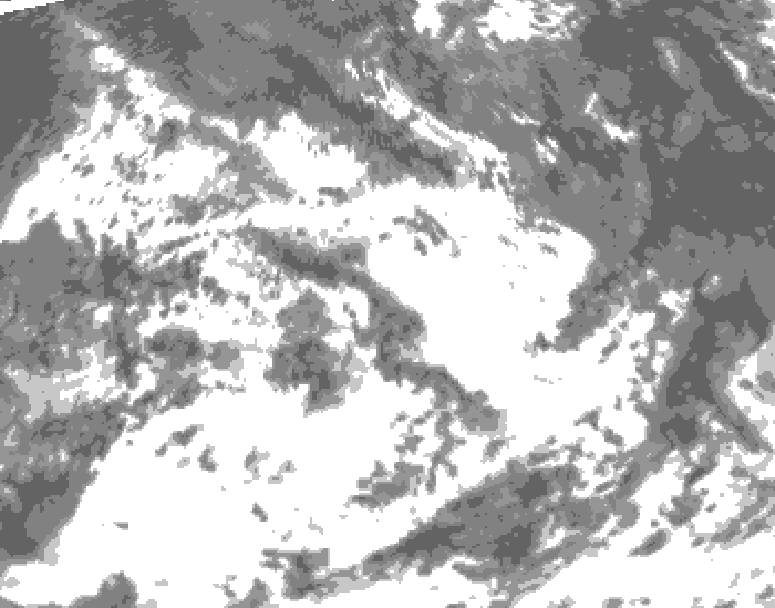 GDPS total cloud 042 hour forecast chart for Canada based on 2026/07/09 1200Z data