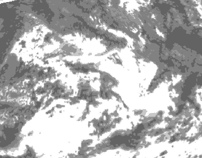 GDPS total cloud 048 hour forecast chart for Canada based on 2026/07/09 1200Z data