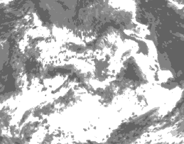 GDPS total cloud 090 hour forecast chart for Canada based on 2026/07/09 1200Z data
