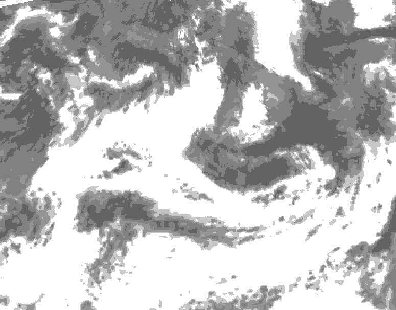 GDPS total cloud 150 hour forecast chart for Canada based on 2026/07/09 1200Z data