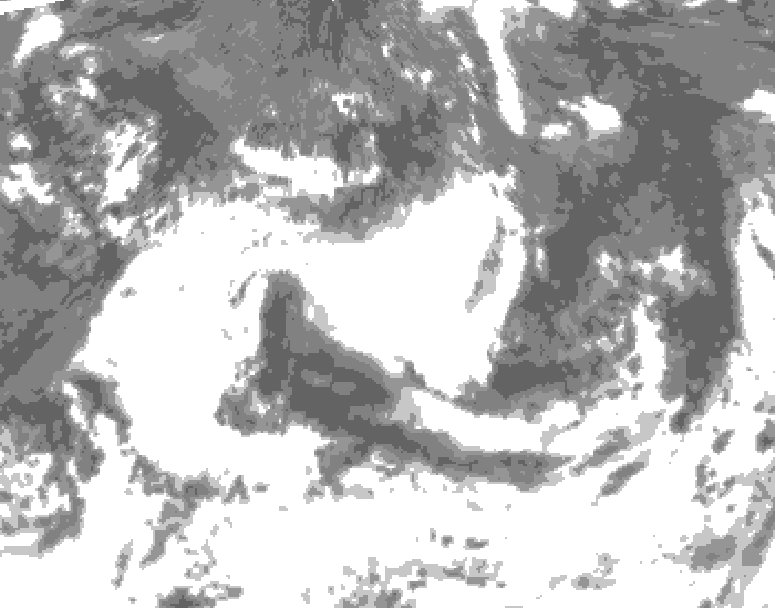 GDPS total cloud 174 hour forecast chart for Canada based on 2026/07/09 1200Z data