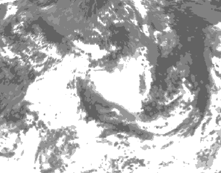 GDPS total cloud 180 hour forecast chart for Canada based on 2026/07/09 1200Z data
