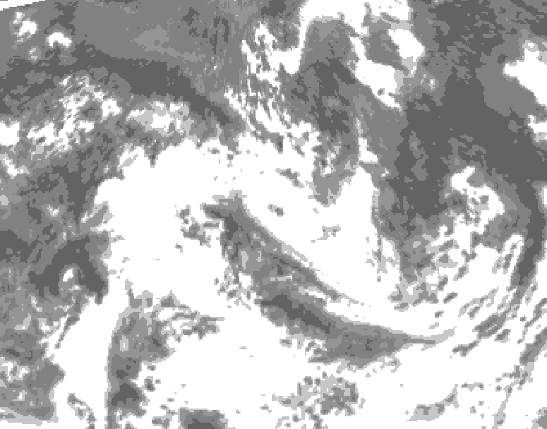 GDPS total cloud 198 hour forecast chart for Canada based on 2026/07/09 1200Z data