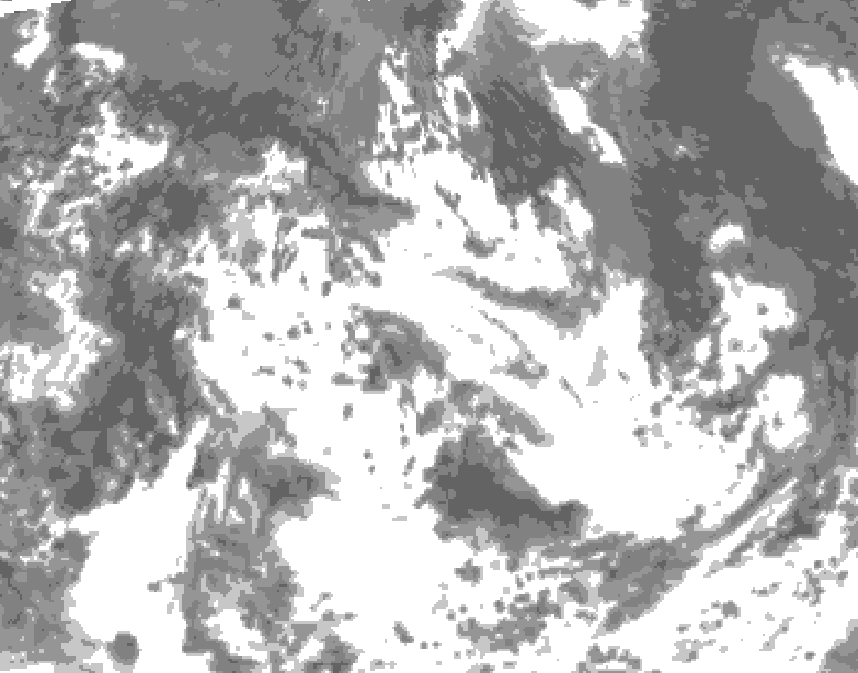 GDPS total cloud 210 hour forecast chart for Canada based on 2026/07/09 1200Z data