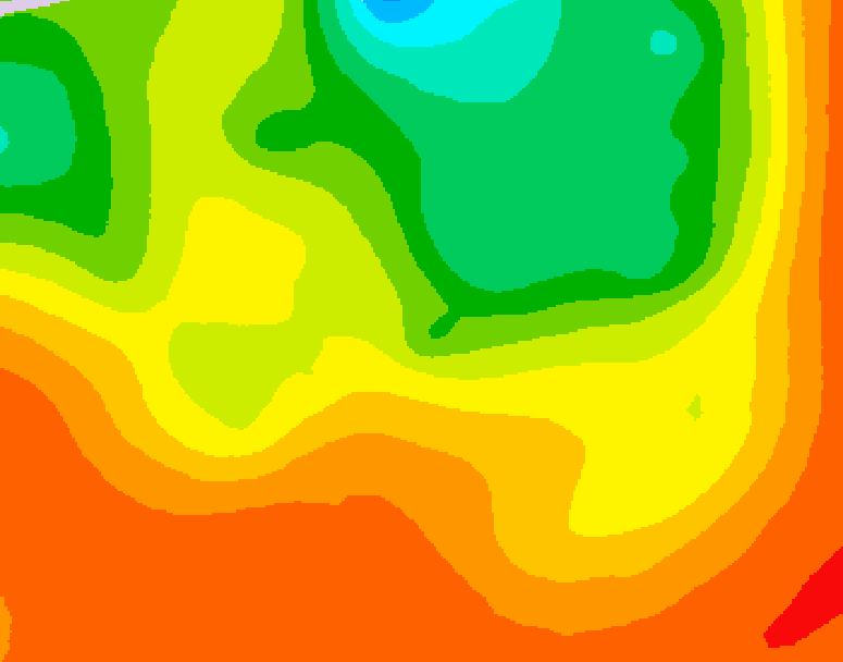 GDPS 500 millibar geopotential height 222 hour forecast chart for Canada based on 2026/07/10 1200Z data